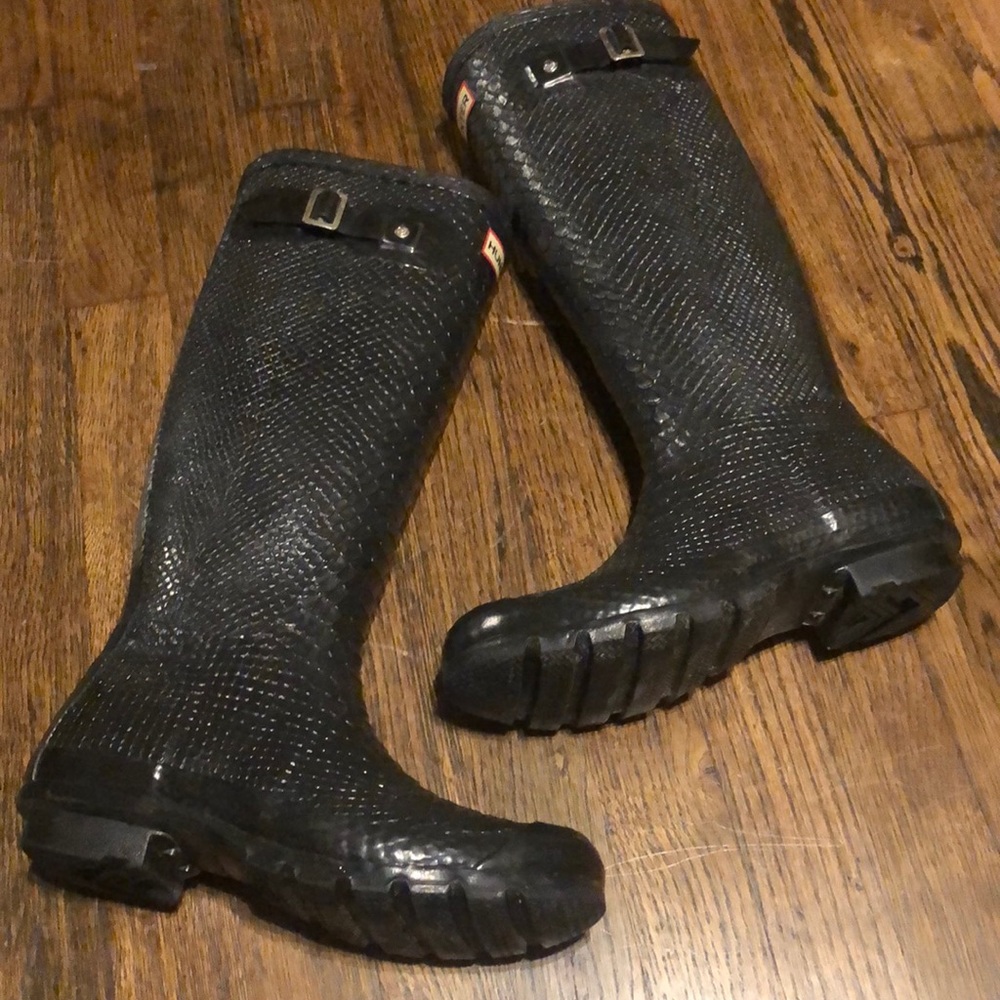 Hunter Limited edition Rainboots-snakeskin Pattern